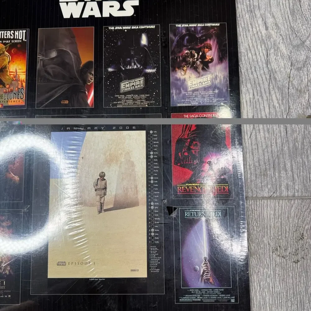 VTG 2006 Star Wars Movie Poster Wall Calendar Cedco Publishing NEW SEALED